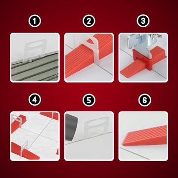 НАБОР ДЛЯ ВЫРАВНИВАНИЯ ПЛИТКИ ЗАЖИМЫ 1 ММ 500 ШТ. + 100 КЛИНЕЙ