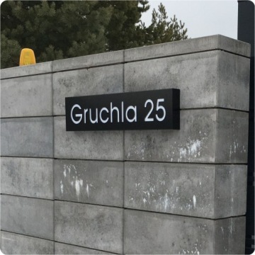 Адресная доска для номера дома с подсветкой 1R LED 66х15 см