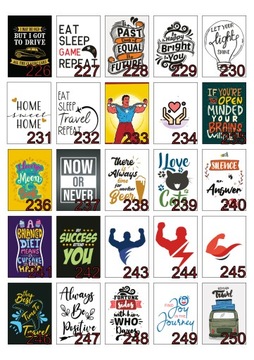 Мотивационные Плакаты, 4 шт. - 300 размеров. А4 + рамки