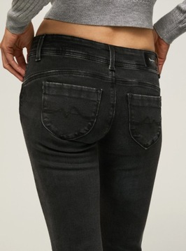 PAPE JEANS DAMSKIE CZARNE JEANSY RURKI 30/30 VAH