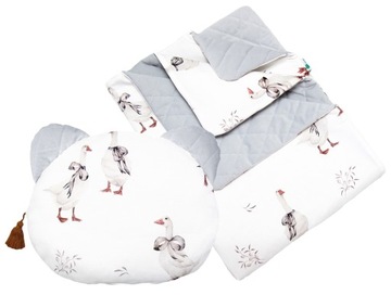 Kocyk VELVET pikowany 75x100 MISIO-podusia PREMIUM