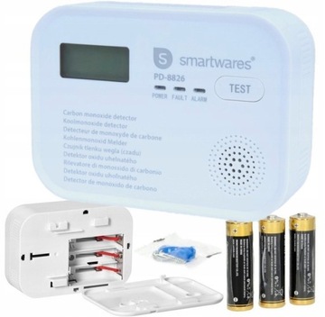 CZUJNIK CZADU DETEKTOR TLENKU WĘGLA CO SMARTWARES