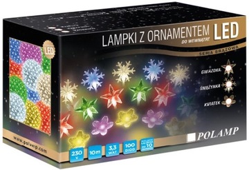 Lampki Choinkowe Gwiazdki Niebieskie Wewnątrz 10 m Polski Producent