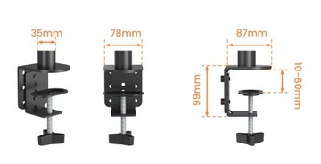 Держатель монитора высотой 80 см, универсальный регулируемый, 13–32 дюйма