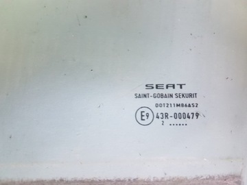 SEAT ALTEA FACELIFT 12R SKLO (OKNO) DVEŘE PRAVÁ PŘEDNÍ
