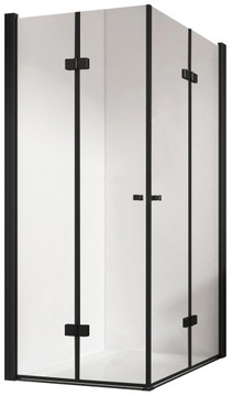 KABINA EX-213 SKŁADANA CZARNA 100x100 szkło 6mm