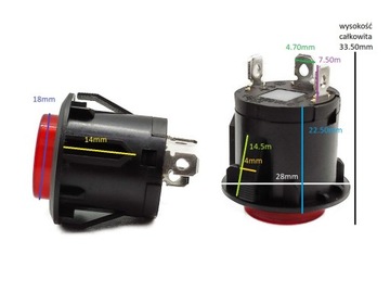 Выключатель питания 4-контактный (28 мм) для автомобиля с аккумулятором