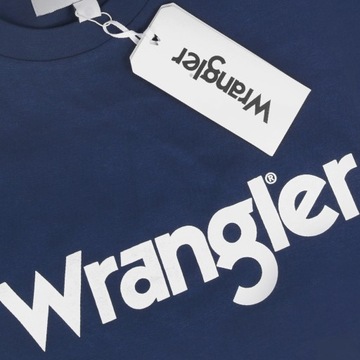 Wrangler Koszulka Męska T-shirt Bawełniana Granatowa Rozmiar M