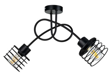 Lampa SUFITOWA żyrandol WISZĄCA LOFT plafon drut 2