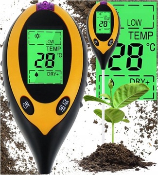Dirvožemio rūgščių matuoklis testeris pagrindas dirvožemio ph 4prieš1 skaitiklis temperatūra drėgmė