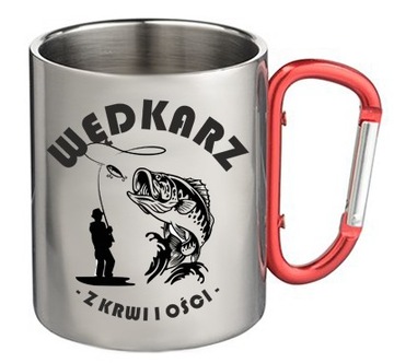METALOWY KUBEK WĘDKARZA - WĘDKARZ Z KRWI I KOŚCI
