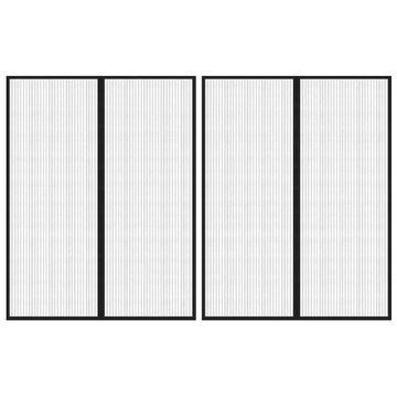 Moskitiera zasłonowa czarna 230x160 cm muchy komary powietrze