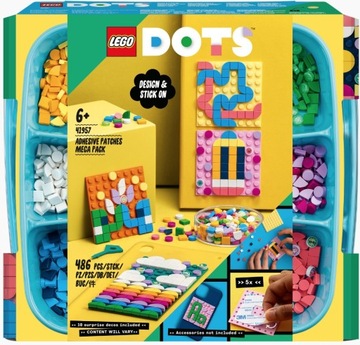 LEGO DOTS Megazestaw nalepek 41957 486 elementów