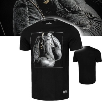 PITBULL T-SHIRT KOSZULKA MĘSKA NADRUK HERITAGE BOXING BAWEŁNA CZARNA XXL