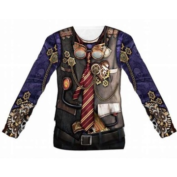 t-shirt KOSZULKA STEAMPUNK garnitur COSPLAY roz. L