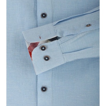 Lniana błękitna koszula męska Redmond regular fit XL_klatka_134