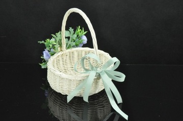 Круглая корзина, декорированная корзина, польский продукт