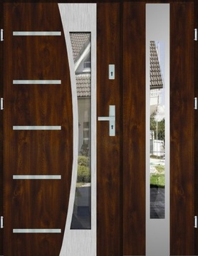 DRZWI ZEWNĘTRZNE DWUSKRZYDŁOWE 136CM, 141CM 151CM INOX 14ZD 55MM