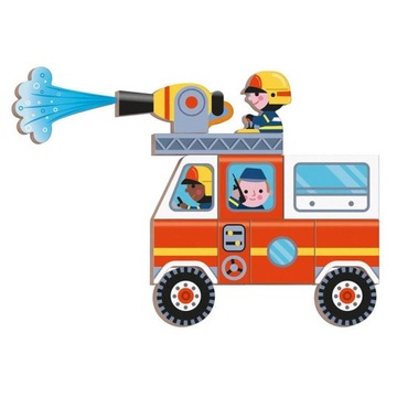Магнитикнига-пазл магнитный Пожарная команда, для детей 3-8 лет, Янод