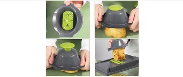 МНОГОФУНКЦИОНАЛЬНАЯ ТРЕЗКА ДЛЯ ОВОЩЕЙ, ФРУКТОВ, ТЕРКА, 16 ЭЛЕМЕНТОВ