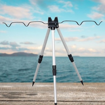 Штатив-держатель для удочки складной портативный из алюминиевого сплава разворачивается 60 см