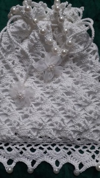 Кружевной мешочек для первого причастия.