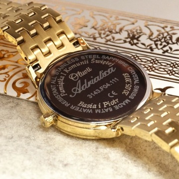 Zegarek Męski Adriatica na Pasku Złoty A1293.1B11Q