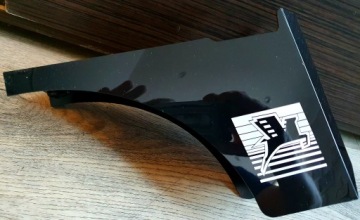 Отделение для хранения мотоцикла Romet, черные глянцевые наклейки оригинального продукта