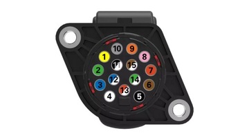 РОЗЕТКА ADR ДЛЯ ПРИЦЕПА МДП 24 В, 15 КОНТ. С ВИНТАМИ