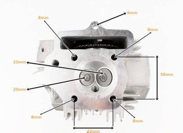 Головка для квадроцикла, 52,4 мм, 125 куб.см, с валом