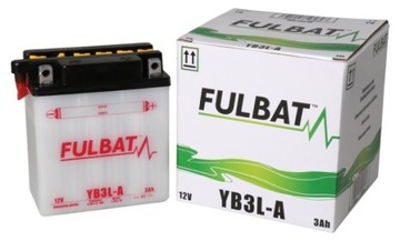 Akumulator FULBAT YB3L-A suchy, kwas w zestawie