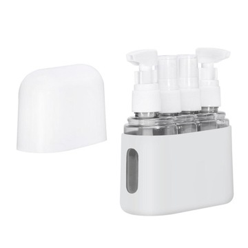 4 флакона-распылителя для макияжа, лосьон емкостью 50 мл с многоразовым насосом дорожного размера, светло-серый
