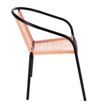 Fotel BISTRO sznurkowy wygodne KRZESŁO ogrodowe na balkon TARAS do ogrodu