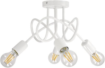 ПОТОЛОЧНЫЙ ПОДВЕСНОЙ СВЕТИЛЬНИК LOFT 4xE27 БЕЛЫЙ