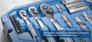 НАБОР ОТВЕРТОК HOGERT 8 ​​шт. ТОРЦЕВЫЕ КЛЮЧИ ИНСТРУМЕНТЫ 1/4,3/8,1/2 дюйма 222 шт.