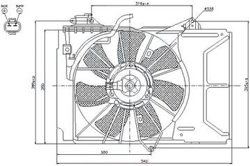 NISSENS VENTILÁTOR CHLADIČŮ (Z OBUDOWA) TOYOTA YA