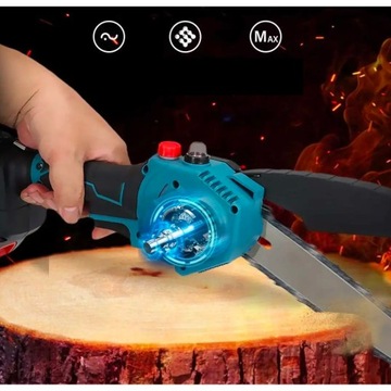 Аккумуляторная МИНИ-электрическая садовая пила для ветвей 8 дюймов 1400 Вт + ЦЕПЬ