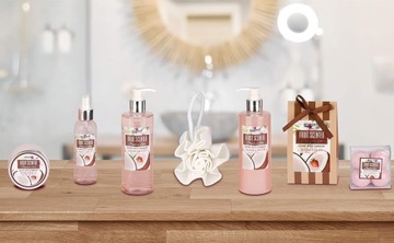 DUŻY ZESTAW KOSZ KOSMETYKÓW DO KĄPIELI DLA NIEJ, PREZENT W STYLU VINTAGE