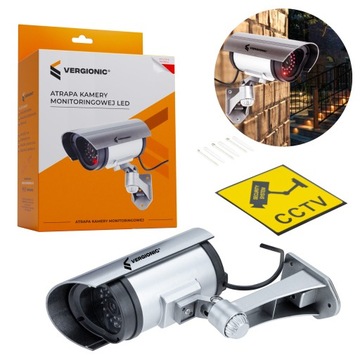ATRAPA KAMERY Z DIODĄ IR LED ZEWNĘTRZNA MONITORING