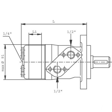 SMH200 Орбитальный гидравлический двигатель 32 мм, 11,2 кВт