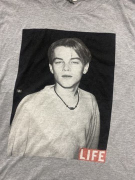 Leonardo DiCaprio ORYGINALNY T SHIRT/ DUŻE LOGO Pokój Marvina/ rozmiar 40