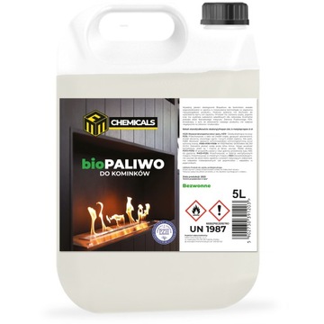 BIOPALIWO DO BIOKOMINKA BEZZAPACHOWE ATEST PZH 5L bezwonne bez dymu i sadzy