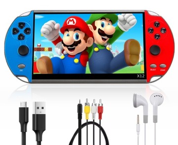 ПОРТАТИВНАЯ ИГРОВАЯ КОНСОЛЬ X12 РЕТРО МНОГО ИГР 5,1 дюйма 6800 игр в подарок