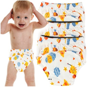 3X MAJTKI TRENINGOWE DLA DZIECI 12-19 KG PIELUCHY DO NAUKI SIKANIA BIAŁE L
