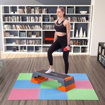 Складной коврик для йоги PUZZLE мягкий 1см ЦВЕТНОЙ
