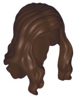 LEGO włosy - długie kręcone Dark Brown / ciemny brązowy 95225 NOWY