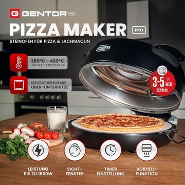 Профессиональная машина для приготовления пиццы в домашней духовке 1600 Вт 420 ° C Камень для духовки 36 см