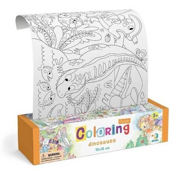 KOLOROWANKA W ROLCE MINI DINOZAURY