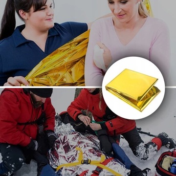 АВАРИЙНОЕ ТЕРМООДЕЯЛО АЛЮМИНИЕВАЯ ФОЛЬГА КОВРИК ДЛЯ АВАРИЙНОЙ ЖИЗНИ 130X210CM