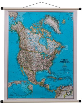 Ameryka Pn. mapa ścienna